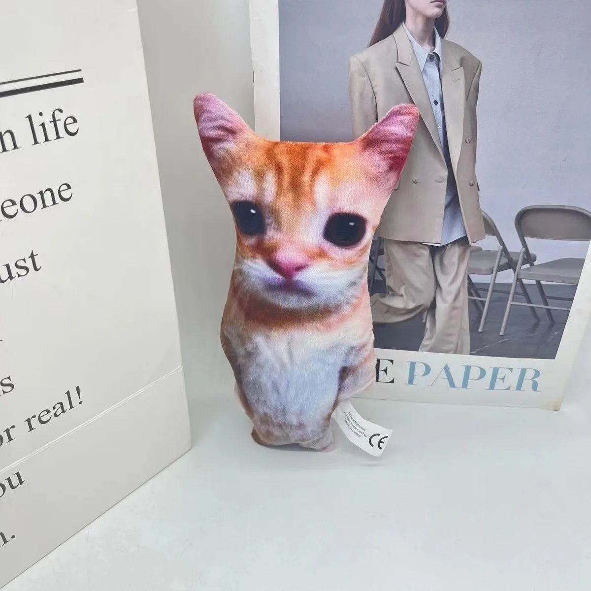 猫ミーム 面白い 3D ぬいぐるみ