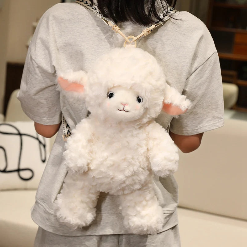 40CM Plush Sheep Animal Backpack Stuffed Toy Cute Soft Lamb Shoulder Bag Plushie For Kids Girls Birthday Gift