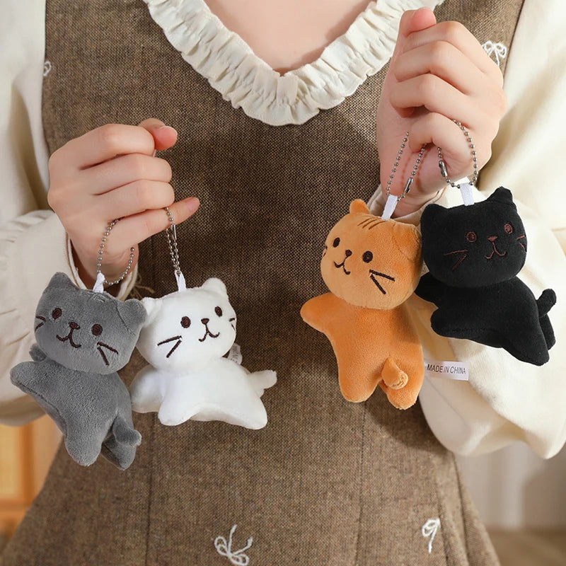 可愛い ふわふわ 猫 マスコット キーホルダー
