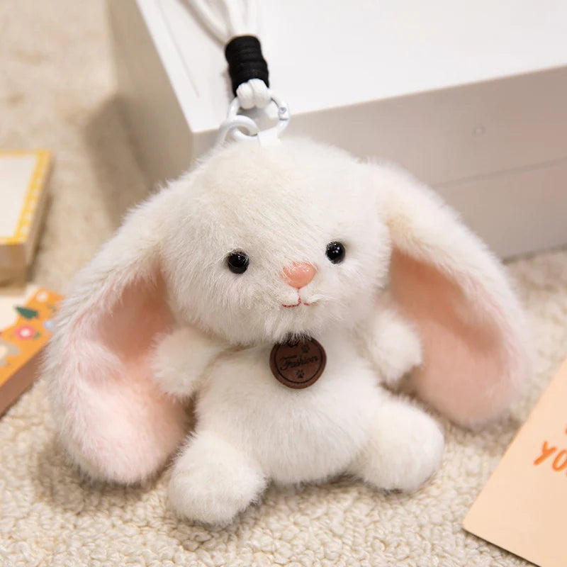 Cute Sitting Animals Red Panda Fox Sloth Cat Plush Pendant Soft Rabbit Doll Stuffed Capybara Pig Keychain Baby Toy Gift for Kids