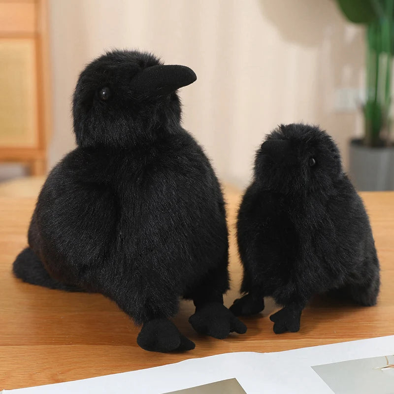 ふんわり 黒い 烏 の ぬいぐるみ