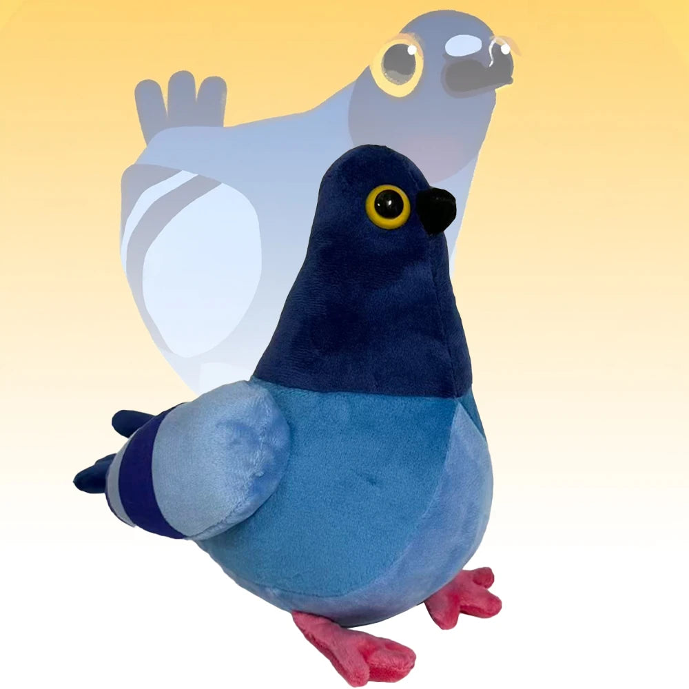 かわいい もちもち 青い ハトの ぬいぐるみ