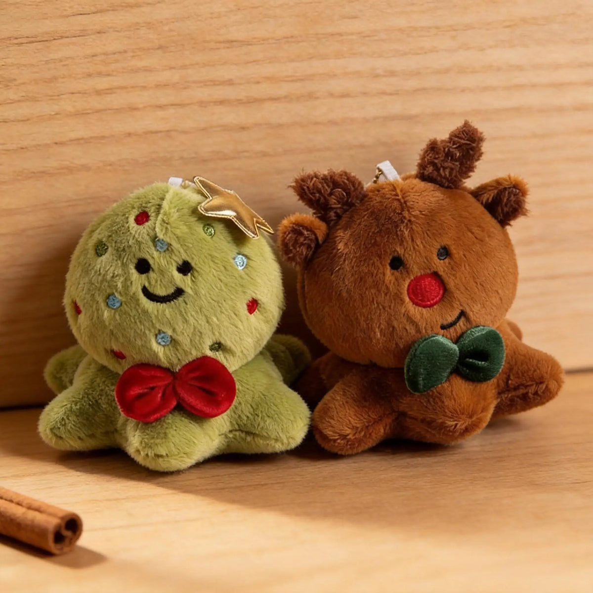 ふわふわ クリスマス キャラクター ぬいぐるみ キーホルダー