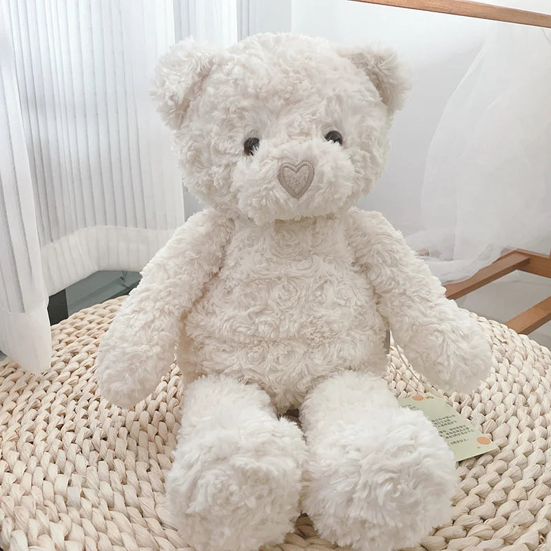 ふわふわ ハート鼻 ブラウン テディベア