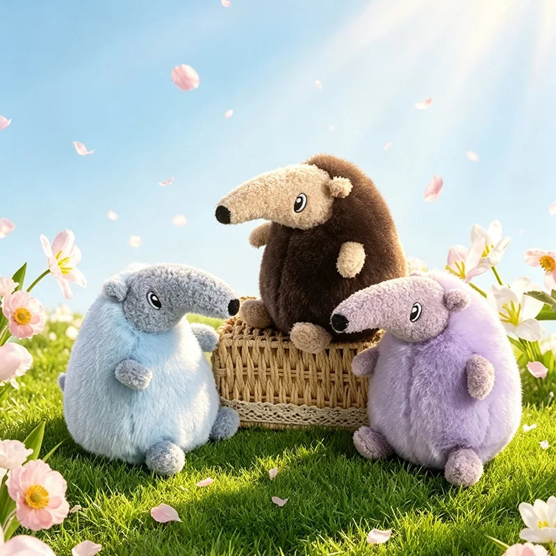 Ultra Soft Fluffy Colorful Anteater Plush Toy Cute Stuffed Animal Doll Kids Adults Cozy Bedroom Sofa Decor Perfect Birthday Gift
