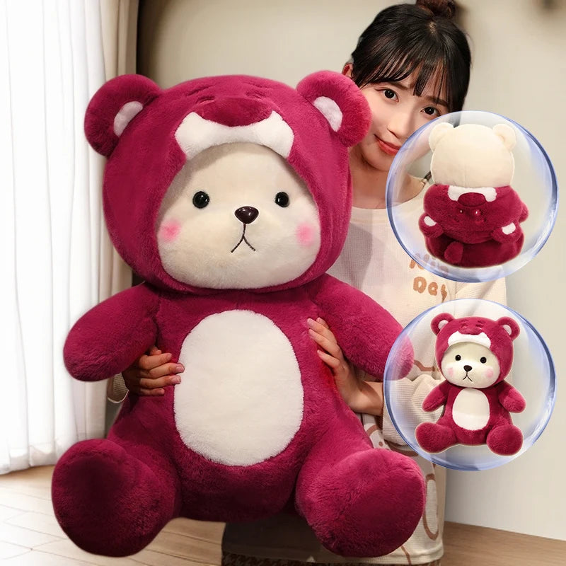 かわいい マゼンタの クマの着ぐるみ ぬいぐるみ