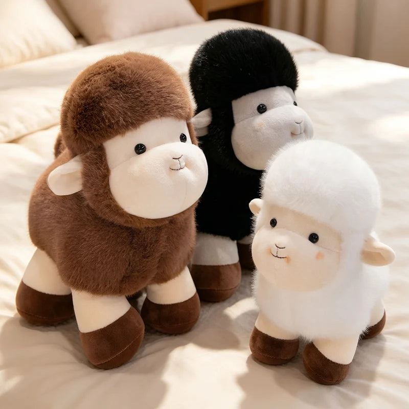 Hot Sale Realistic Sheep Plush Toys Soft Stuffed Standing Sheep Doll Cartoon Plush Toy Sheep Room Decoration
