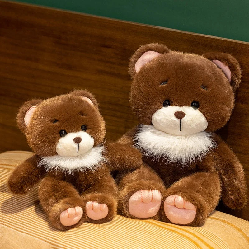 New Kawaii Animal Pig Fox Bear Plushies Toy Soft Cute Stuffed Plush Toy Lovely Bear Doll For Girl Boy 22cm 30cm