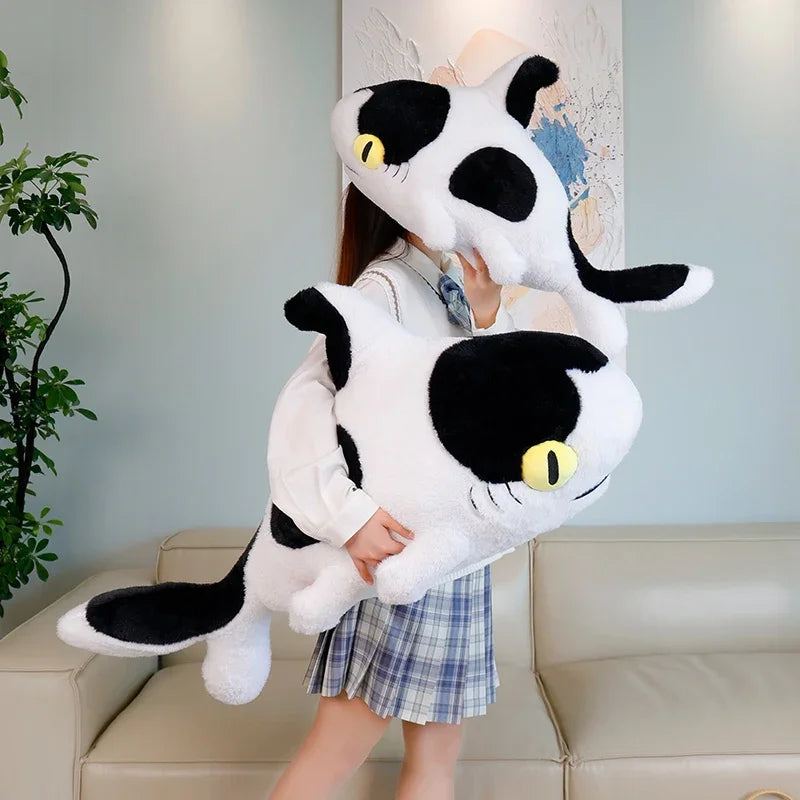 黄色い目の シャチ柄 もちもち 魚 ぬいぐるみ