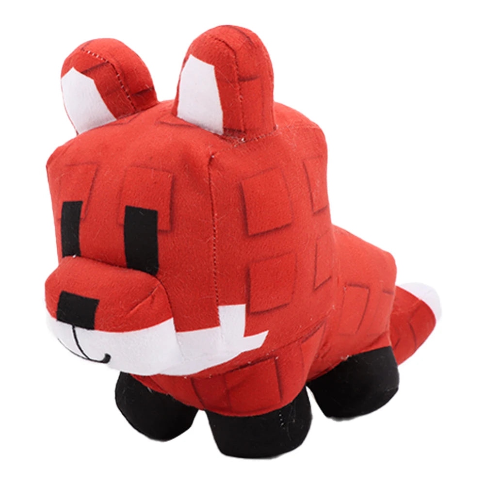 マインクラフト風 ブロック 動物 ぬいぐるみ キツネ タヌキ