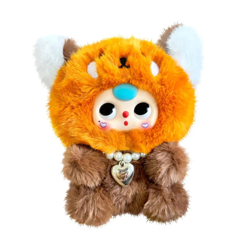 キュートな もこもこ アニマル 着ぐるみ パール ネックレス マスコット