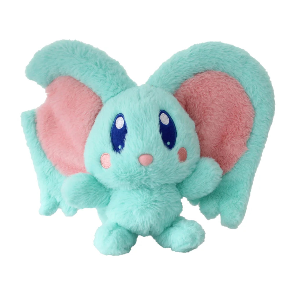 ふわふわミントグリーンの翼付きぬいぐるみ