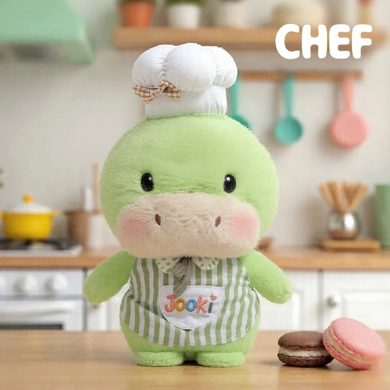 25cm Chef Rabbit Plush Toys Simulation Ducks, Baby Elephant, Dinosaurs, Pig Anime Fluffty Toy Soft Doll Plush Kids Birthday Gift