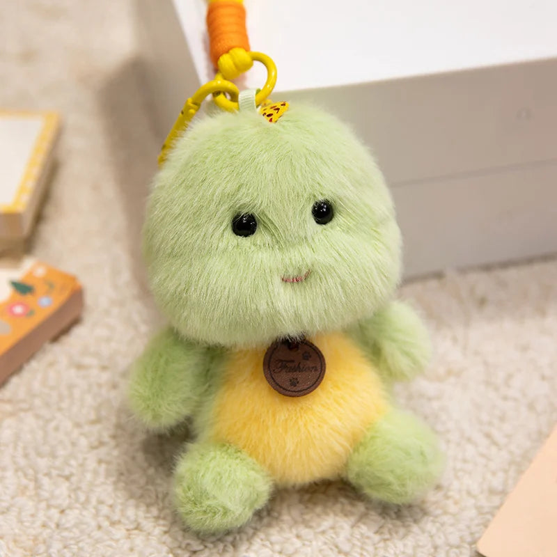 Cute Sitting Animals Red Panda Fox Sloth Cat Plush Pendant Soft Rabbit Doll Stuffed Capybara Pig Keychain Baby Toy Gift for Kids