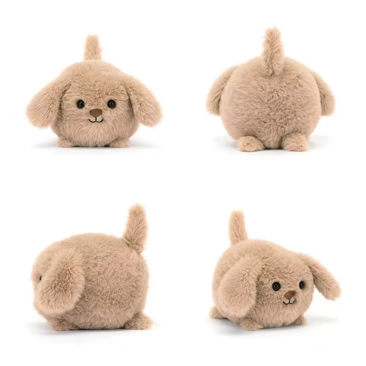 ころりん ふわふわ たれ耳 子犬 ぬいぐるみ ベージュ