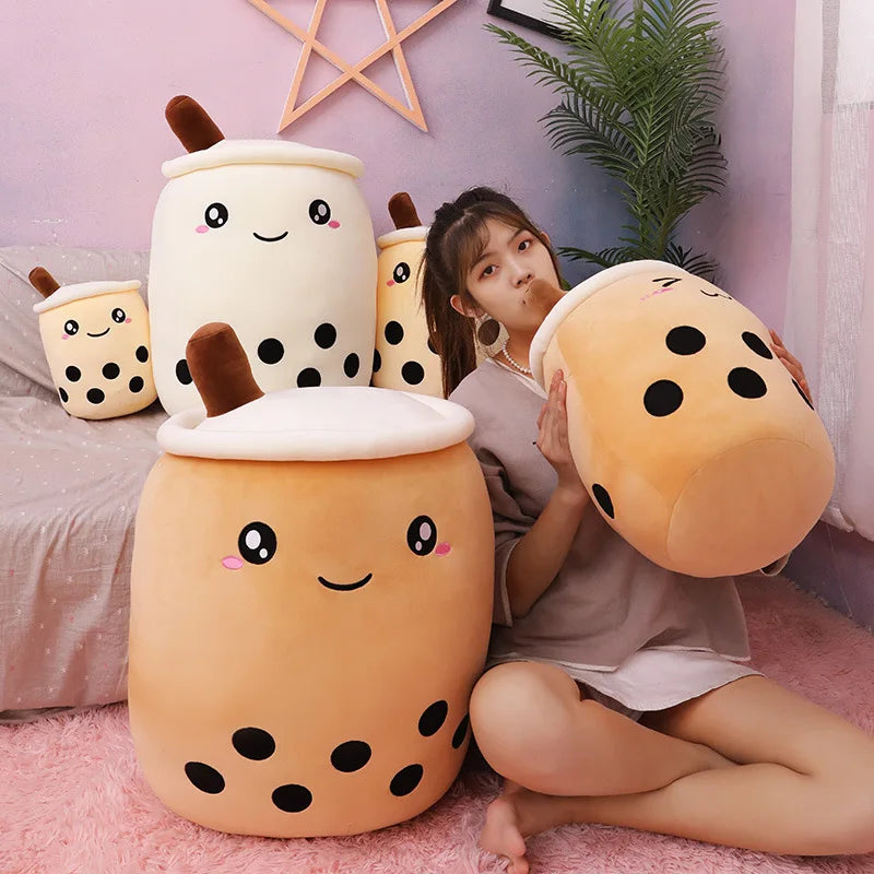 タピオカミルクティー ふわふわ 抱き枕 ぬいぐるみ