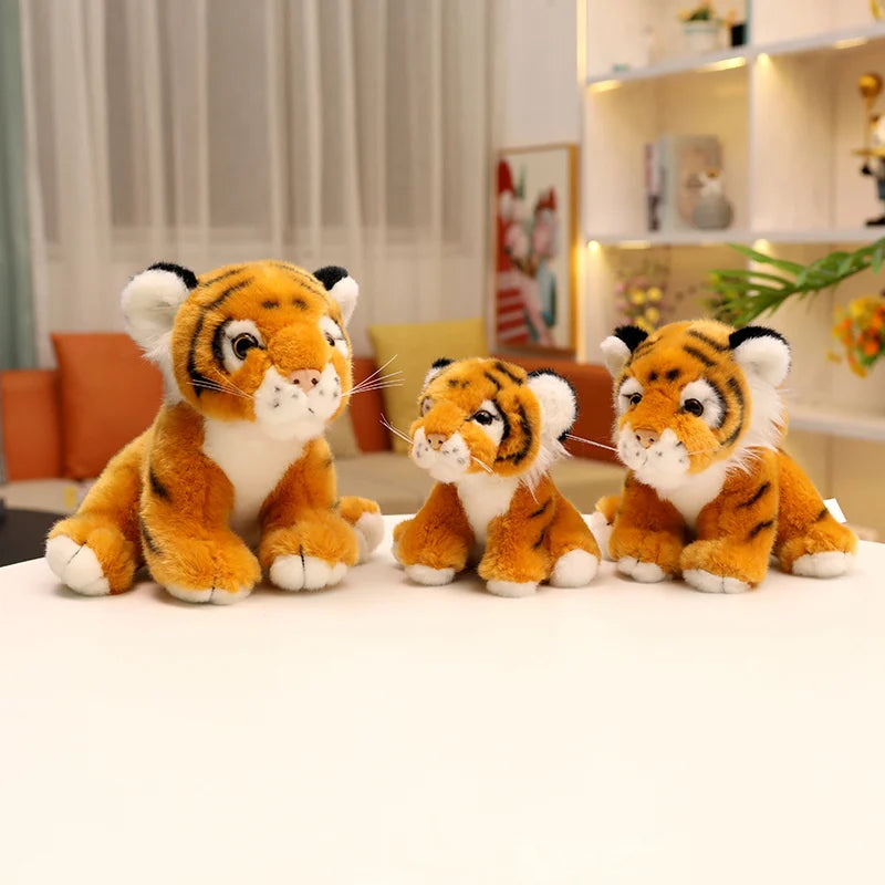 4Styles Simulation Baby Tiger Plush Toy Stuffed Soft Wild Animal Forest Tiger Pillow Dolls For Kids Boys Birthday Gifts Valentin