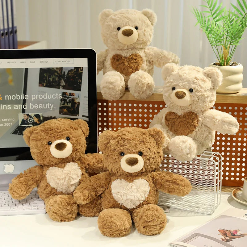 New hot Christmas Bear Lovely Teddy Bear Plush Toys Stuffed Cute Love Run Bear Girls Valentine's Gift Kids Baby Christmas Gifts