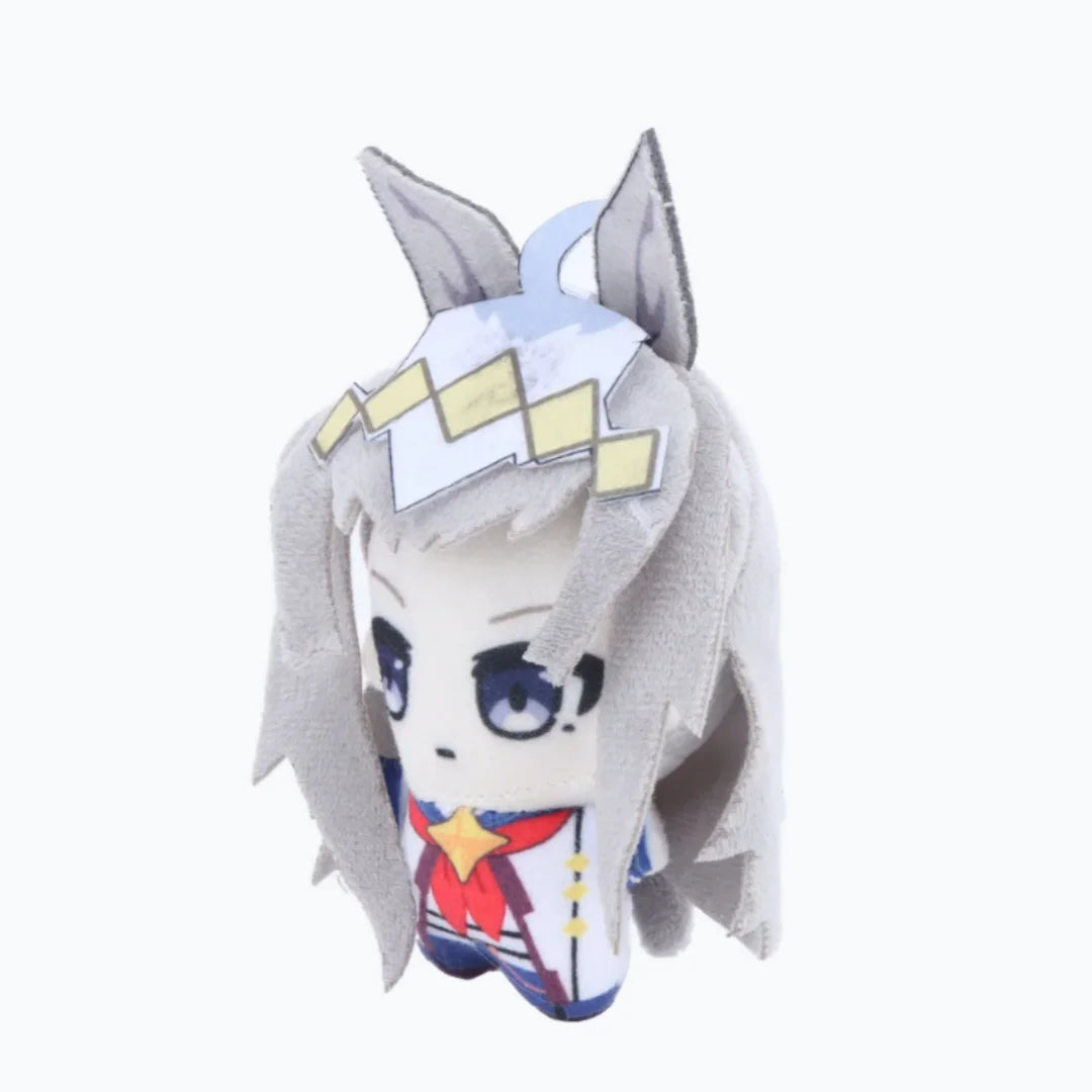 セーラー服の獣耳少女 幾何学模様ヘッドギア デフォルメぬいぐるみ