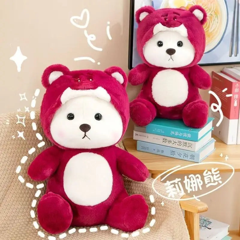 かわいい マゼンタの クマの着ぐるみ ぬいぐるみ