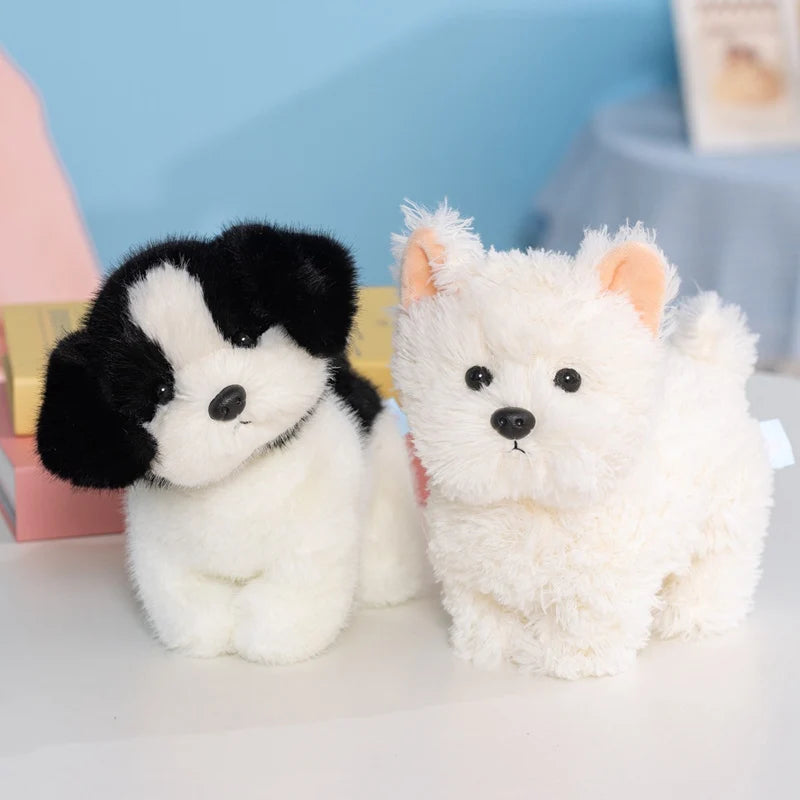 Simulation Dog Doll Gentle And Comfortable Lifelke Doll Stuffed Animal Cat Home Ornament Holiday Surprise Gift