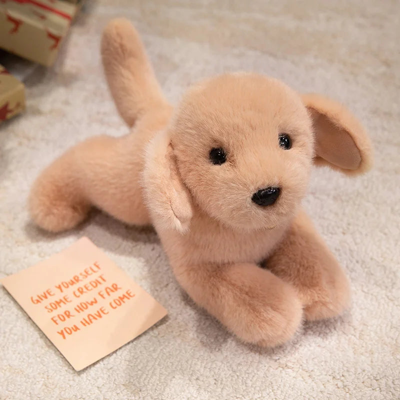 かわいい ふわふわ ベージュ ラブラドールの子犬 ぬいぐるみ