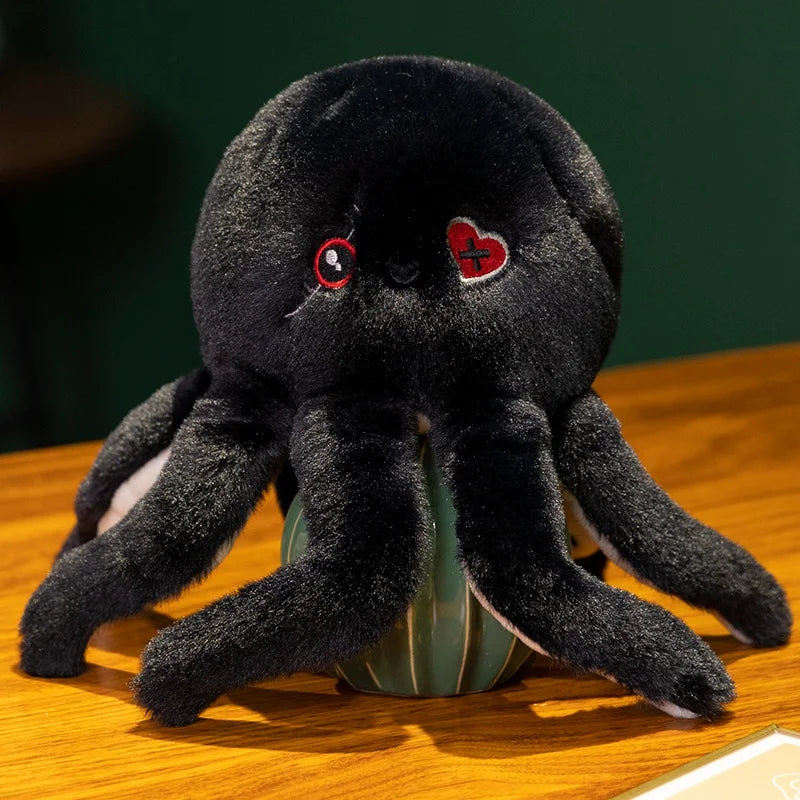 ふわふわ リバーシブル ハートの目パッチ タコ ぬいぐるみ