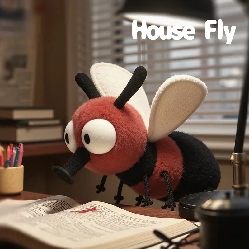 House Fly ハエの 赤黒 かわいい ぬいぐるみ
