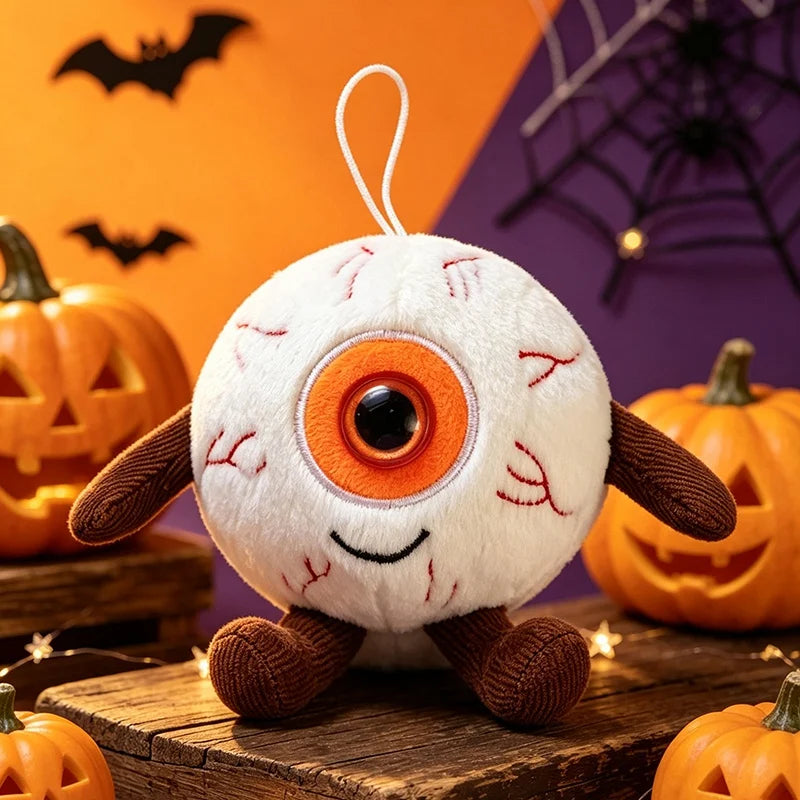 Halloween Plush Toys Scary Eyeball Ghost Squishy Toy Cartoon Soft Model Soft Kawaii Halloween Holiday Gifts
