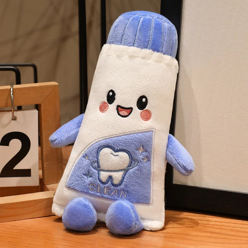 Cute Cartoon Dental Plush Toy Soft Teeth Cleaning Plush Doll Toothbrush Toothpaste Brushing Learning Models Best Gifts