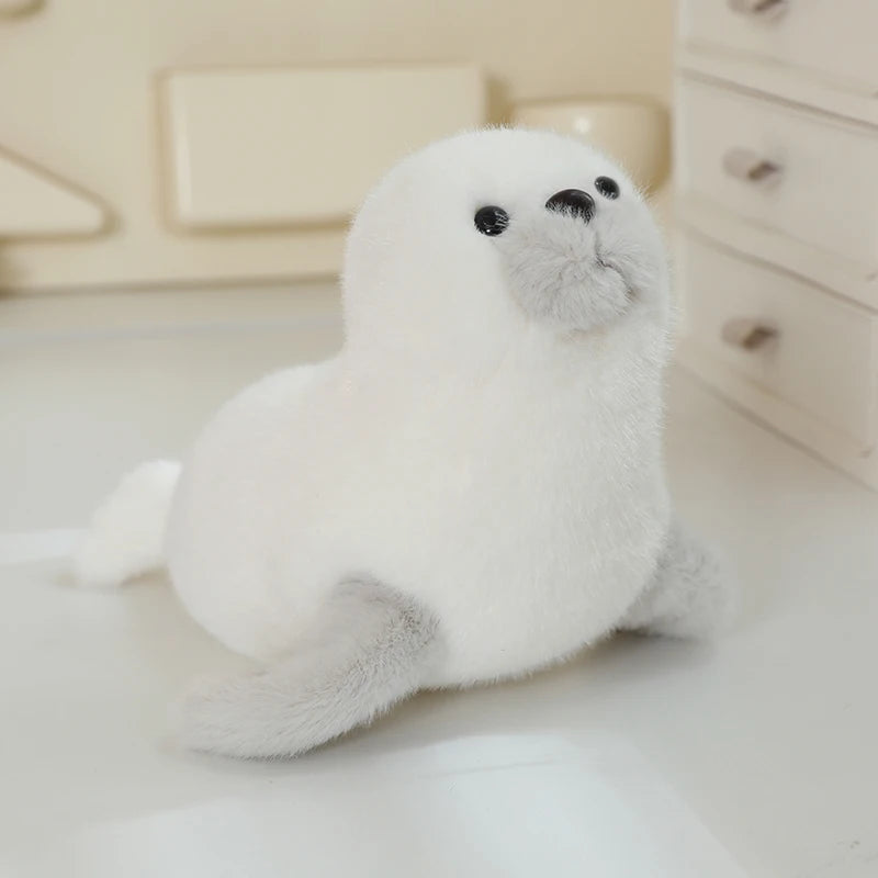 ふわふわ 白い 赤ちゃんアザラシ ぬいぐるみ