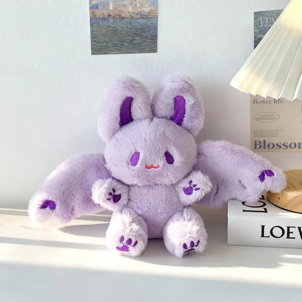 ふわふわ コウモリうさぎ 翼付き ぬいぐるみ