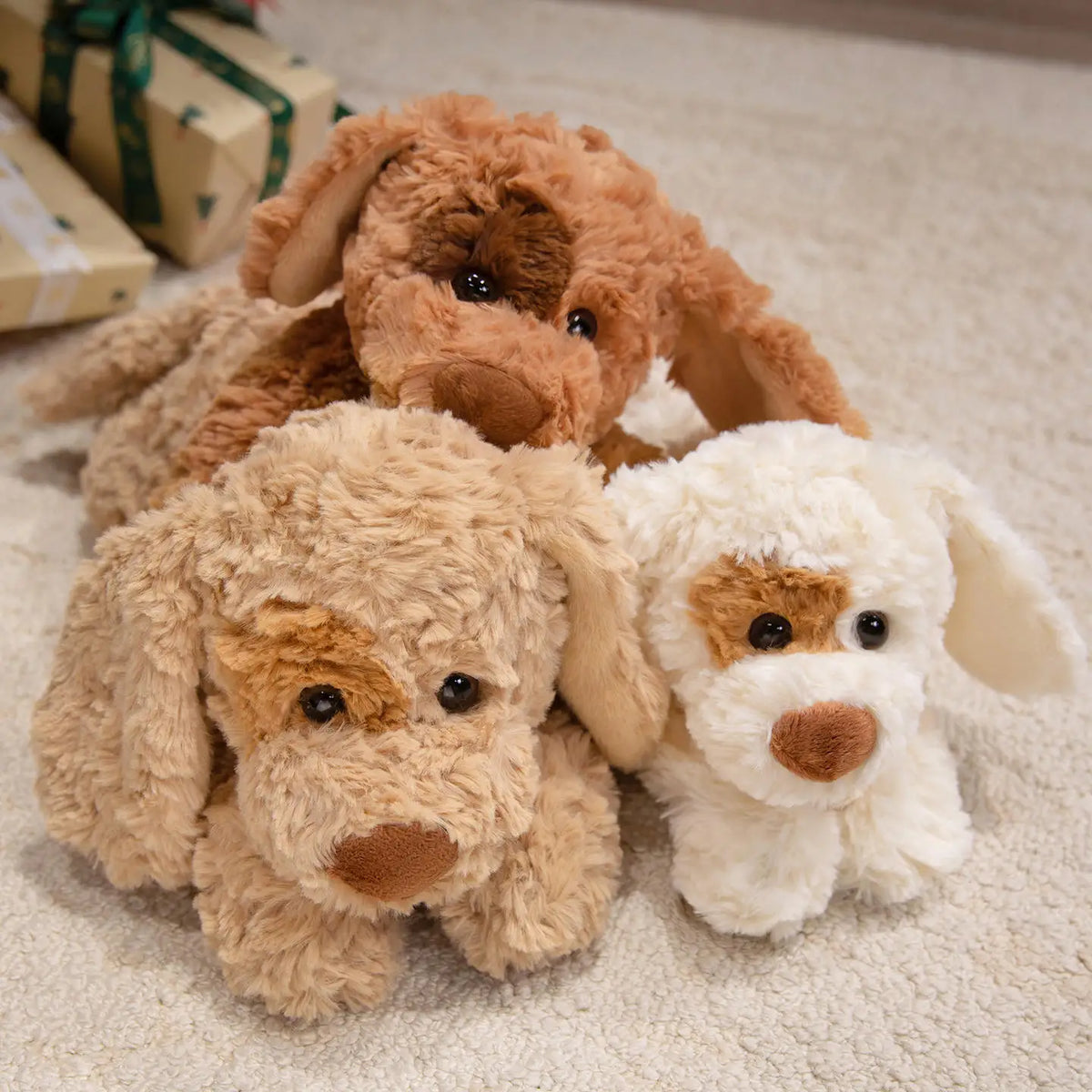 ふわふわ可愛いブラウン系子犬ぬいぐるみ