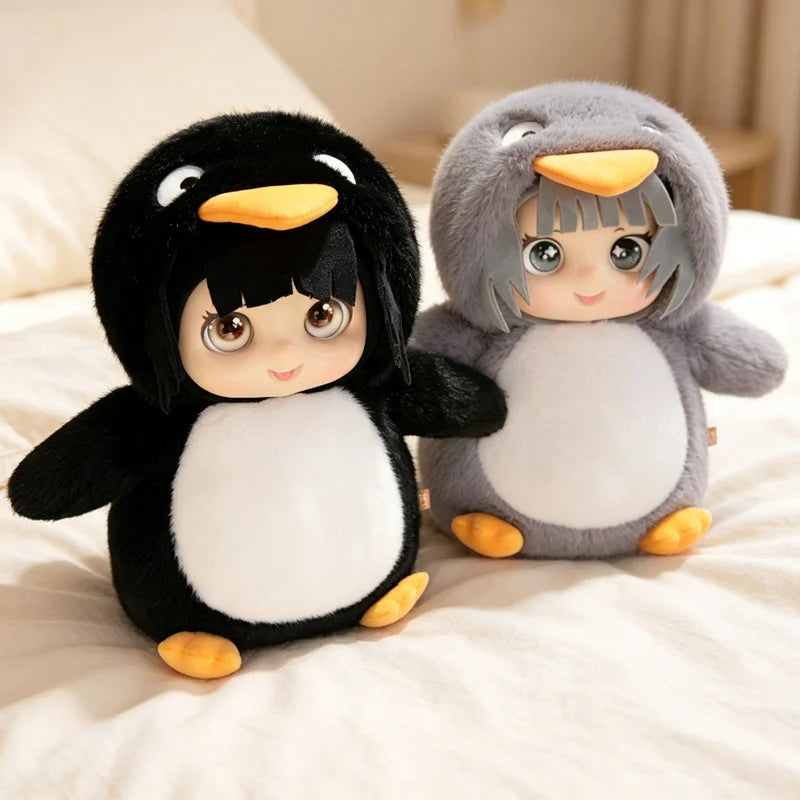 かわいい ペンギン 着ぐるみ 人形 絵本持ち