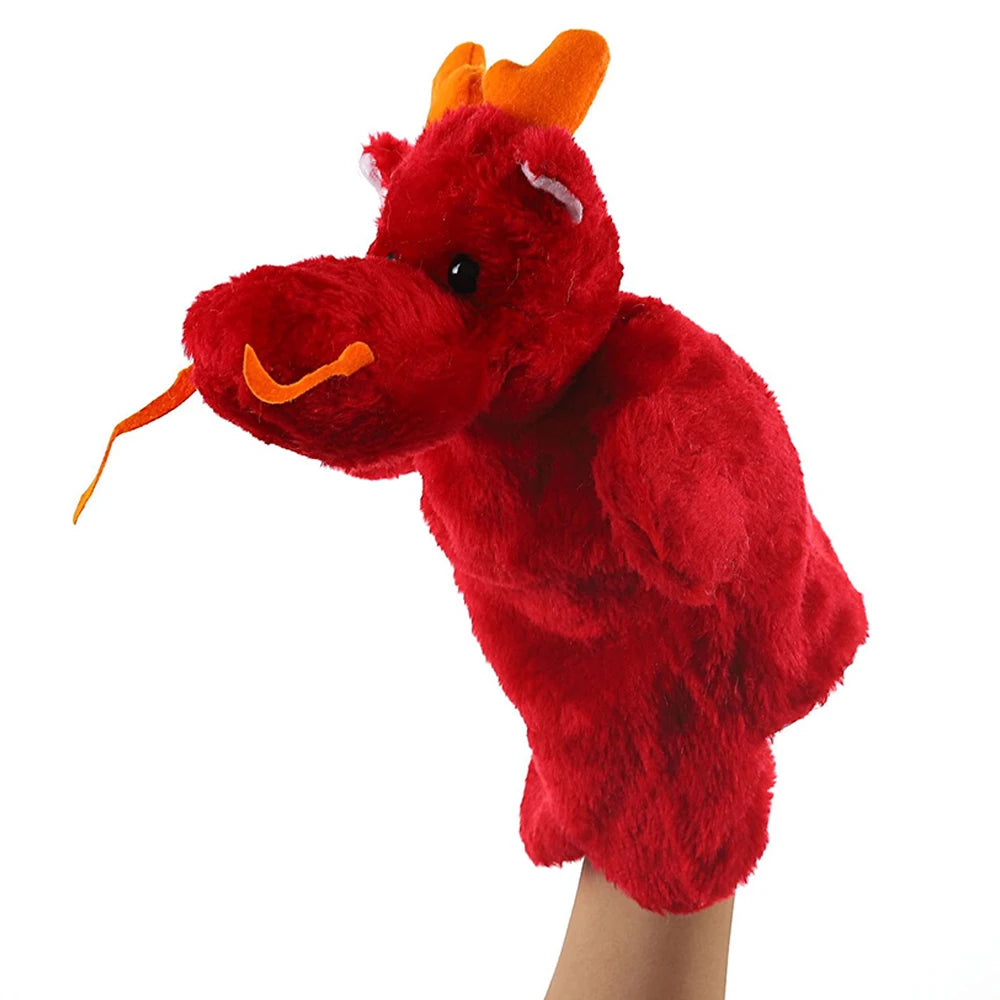 Animal Hand Puppet Rabbit Sheep Dolls Plush Hand Toy Early Education Learning Toys Children Marionetes Puppets for Telling Story