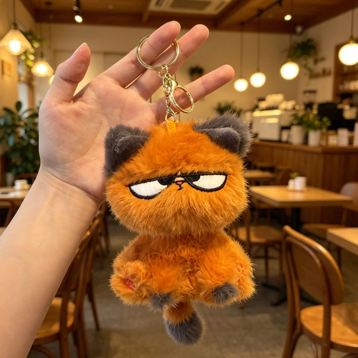 New Orange Cat Plush Toy Soft Cool Kitten Pendant Stuffed Animal Dolls Creative Home Decor Toy for Boys Girls Birthday Xmas Gift