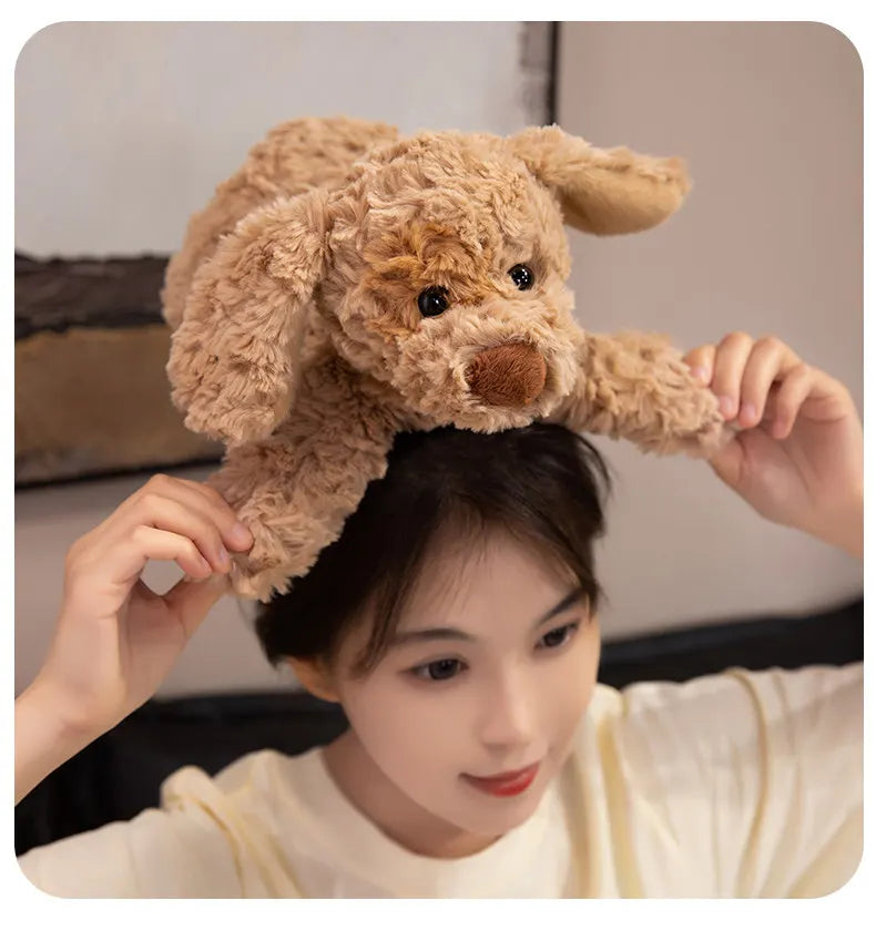 ふわふわ可愛いブラウン系子犬ぬいぐるみ