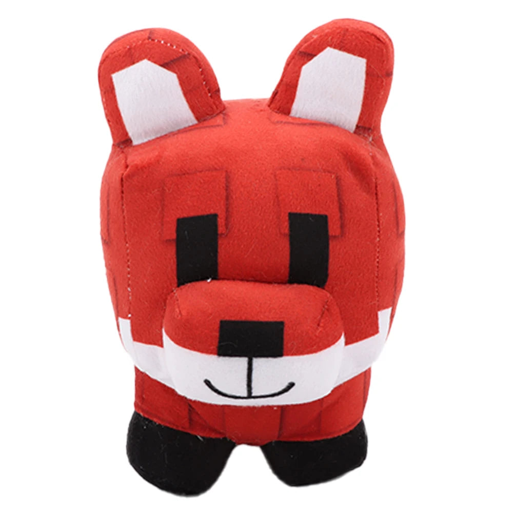 マインクラフト風 ブロック 動物 ぬいぐるみ キツネ タヌキ