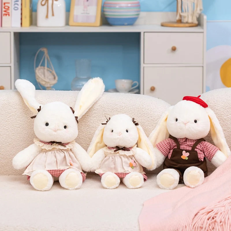 Cute Long Ears Princess Rabbit Plush Doll Cartoon Bunny Wear Skirt Animal Stuffed Toy Home Decoration Birthday Gift For Girls