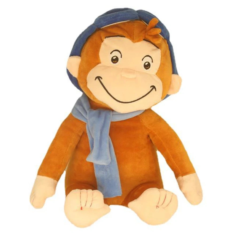 30cm Cute Cartoon Anime Curious George Plush Toy Stuffed Animal Monkey Doll Soft Game peripheral Kid Fan Birthday Accompany Gift