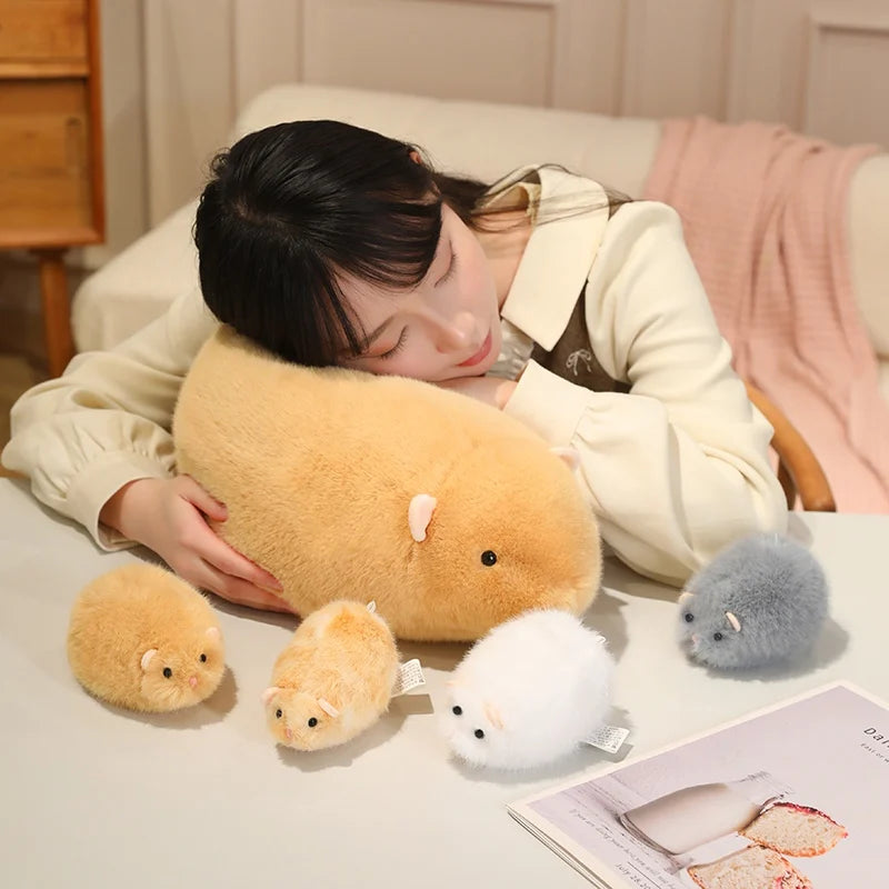 ふわふわ ハムスター 抱きクッション キャメル