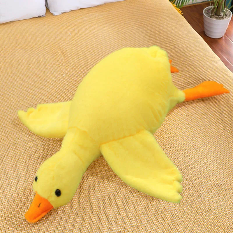ふわふわ 白い ガチョウの親子 抱き枕