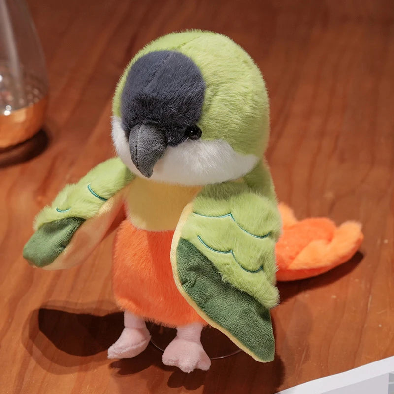 20cm Cute Bird Plush Toys Parrot Cosplay Plush Doll Educational Baby Toys Kawaii Cockatiel/Budgerigar/Monk Parakeet Hand Puppet