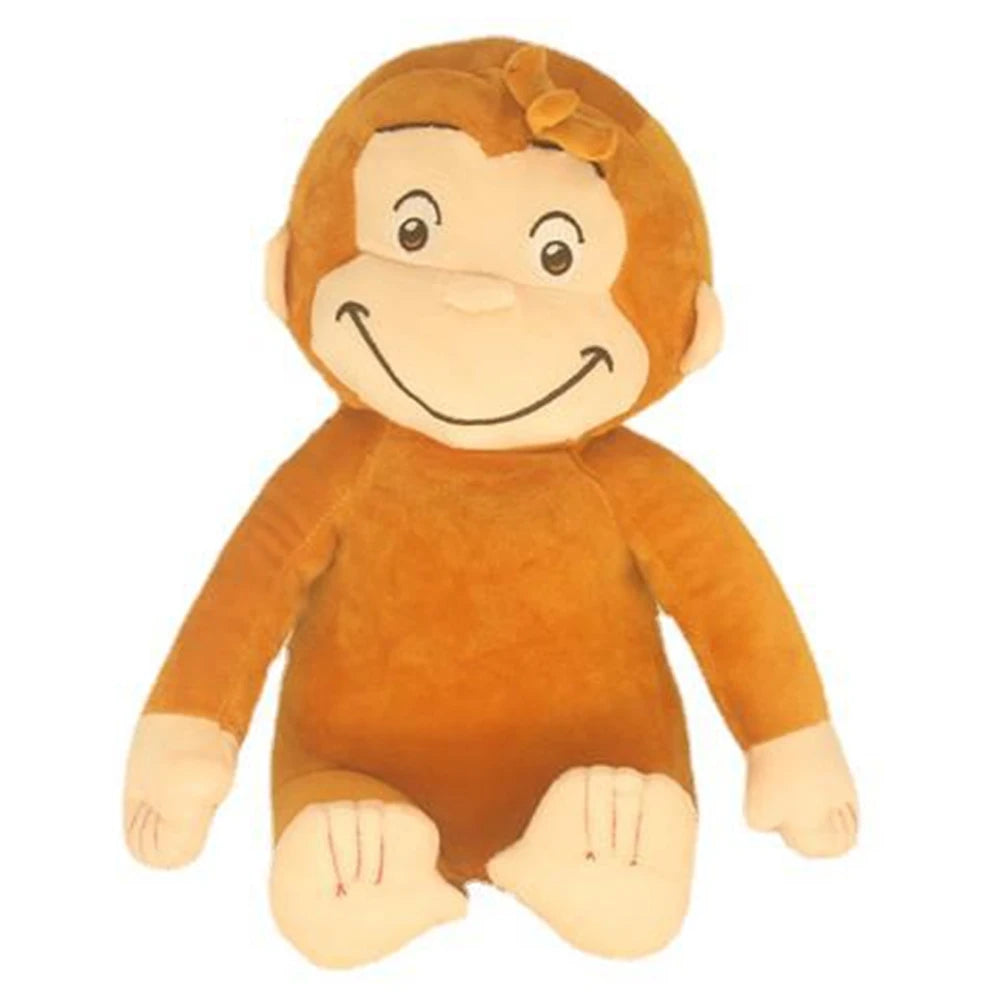 30cm Cute Cartoon Anime Curious George Plush Toy Stuffed Animal Monkey Doll Soft Game peripheral Kid Fan Birthday Accompany Gift