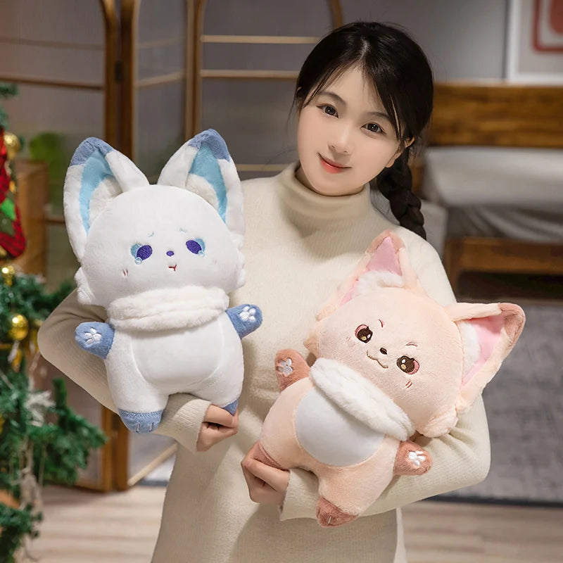 ふわふわ マフラー付き キツネのぬいぐるみ