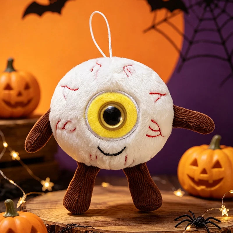 Halloween Plush Toys Scary Eyeball Ghost Squishy Toy Cartoon Soft Model Soft Kawaii Halloween Holiday Gifts