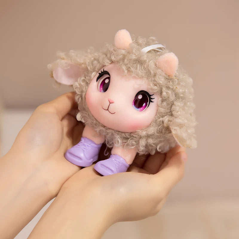 ぽっちゃり くりくり目 の もこもこ ひつじ ぬいぐるみ