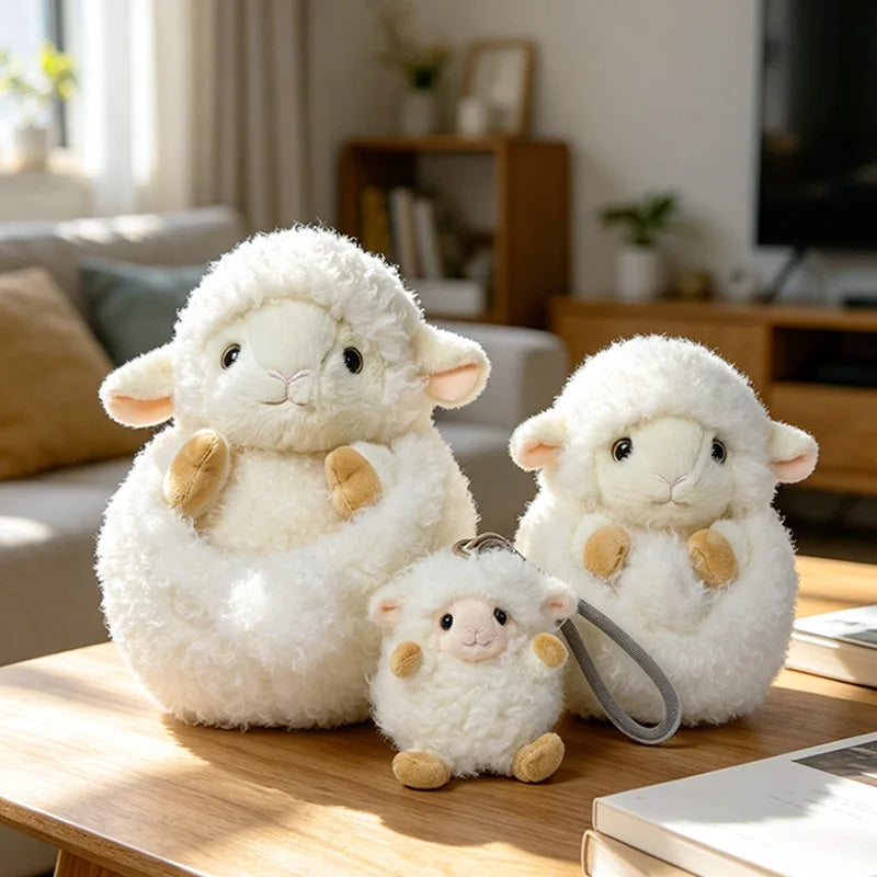 ふわふわ 羊とハリネズミの可愛いぬいぐるみ
