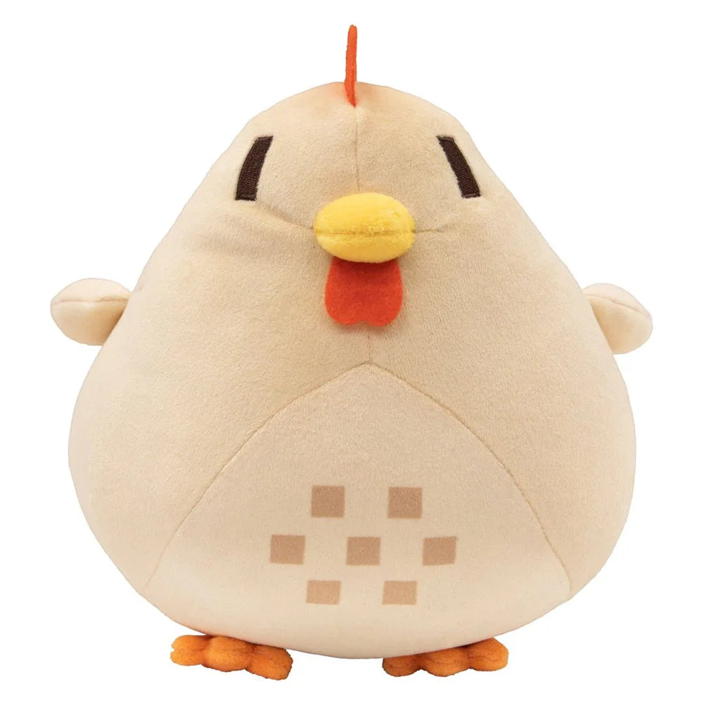 ふわふわ ぷっくり丸い ピクセル柄 ニワトリ ぬいぐるみ