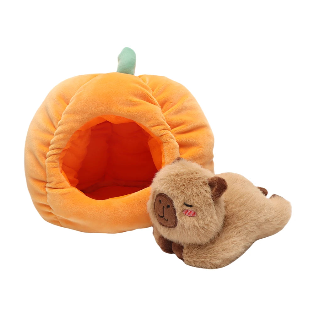 ふわふわ かぼちゃ カピバラ ぬいぐるみ